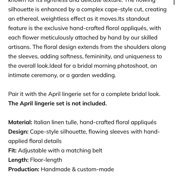 VOIR BRIDE - BLOSSOM BRIDAL ROBE - Picture 5 of 6